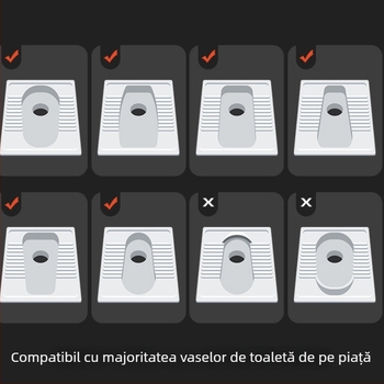 Capac ABS pentru toaletă de tip squat Mojia, stil modern minimalist, model 15, distanța dintre găuri standardă