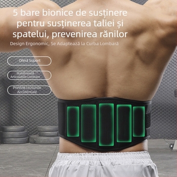Centură de talie protecție sport, lată, respirabilă, unisex, pentru genuflexiuni, ridicări de greutăți și tracțiuni