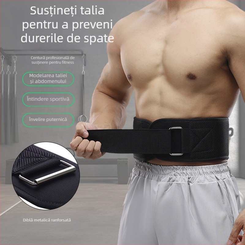 Centură de talie protecție sport, lată, respirabilă, unisex, pentru genuflexiuni, ridicări de greutăți și tracțiuni