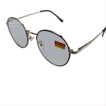 Ochelari de lectură cu ramă metalică, ramă jumătate, formă circulară a lentilelor, lentile din rășină, protecție împotriva radiațiilor