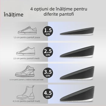 Model: talpă de înălțare; Stil: half-pad; Material: gel+PU spumă; Categorie: half-insole; Potrivit pentru adidași, pantofi din piele, ghete, pantofi casual și de lucru