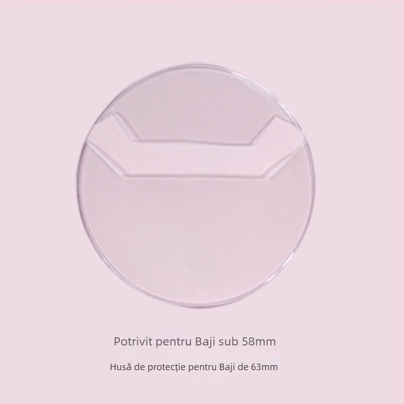 Protecție din PVC transparent pentru insignii circulare; sigilare termică, fără logo, încărcare 600–650 g, pentru depozitare și expunere a mei