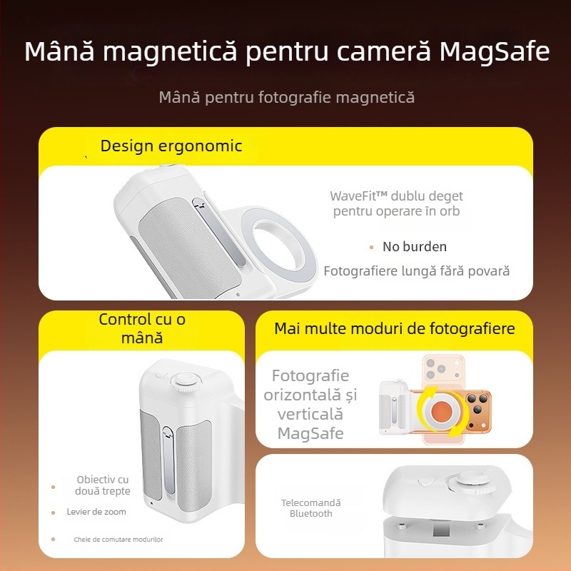 Shuotu selfie stick din aliaj cu telecomandă Bluetooth, stil universal