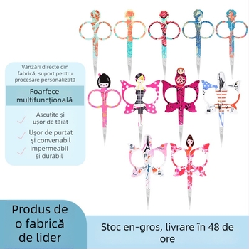 Beijue foarfecă de machiaj din oțel inoxidabil, origine Yangjiang, pentru tăierea părului nazal, a bărbii, a sprâncenelor și a părului