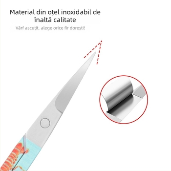 Beijue foarfecă de machiaj din oțel inoxidabil, origine Yangjiang, pentru tăierea părului nazal, a bărbii, a sprâncenelor și a părului
