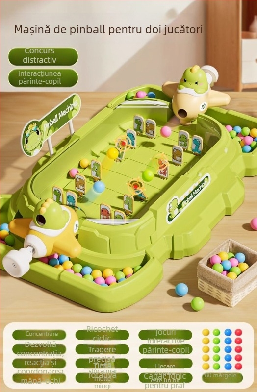 Mașină de pinball pentru copii — Deblocare niveluri, jucărie educativă pentru 4–6 ani, Plastic, Brand Equation Toys, Categorie: Jocuri Șah, Certificat 3C 2024182202052074