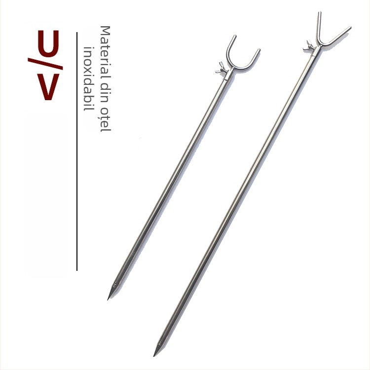 Suport pentru undițe de pescuit, ușor, retractabil, cu bază de sol, pentru undițe marine și aruncări lungi