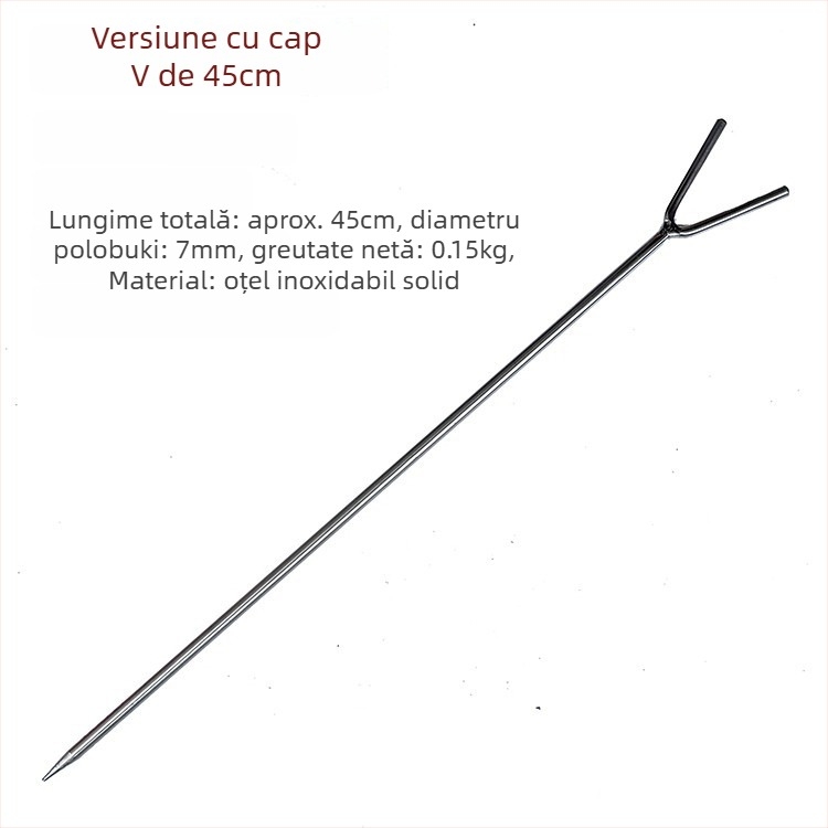 Suport pentru undițe de pescuit, ușor, retractabil, cu bază de sol, pentru undițe marine și aruncări lungi