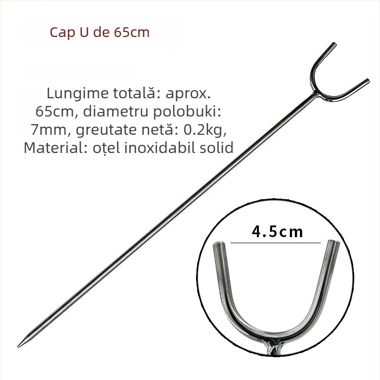 Suport pentru undițe de pescuit, ușor, retractabil, cu bază de sol, pentru undițe marine și aruncări lungi
