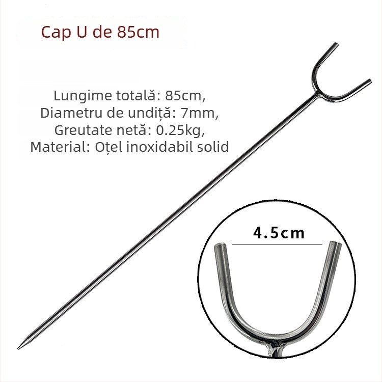 Suport pentru undițe de pescuit, ușor, retractabil, cu bază de sol, pentru undițe marine și aruncări lungi