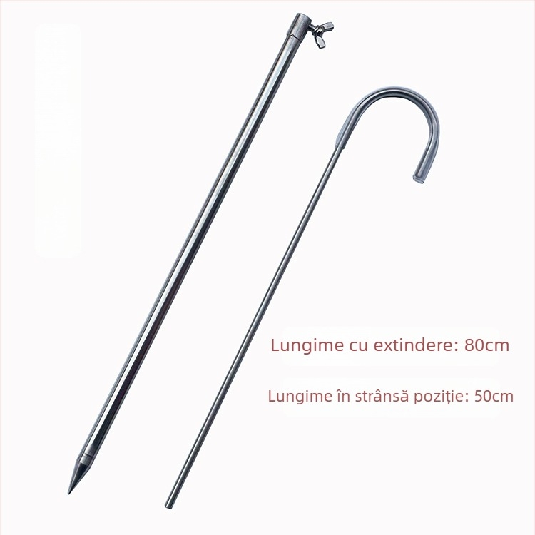 Suport pentru undițe de pescuit, ușor, retractabil, cu bază de sol, pentru undițe marine și aruncări lungi