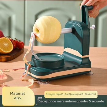 Curățător automat de mere - acționat manual, multifuncțional, construcție din ABS+PP+ Oțel inoxidabil, imprimare logo disponibilă, lansare în 2025