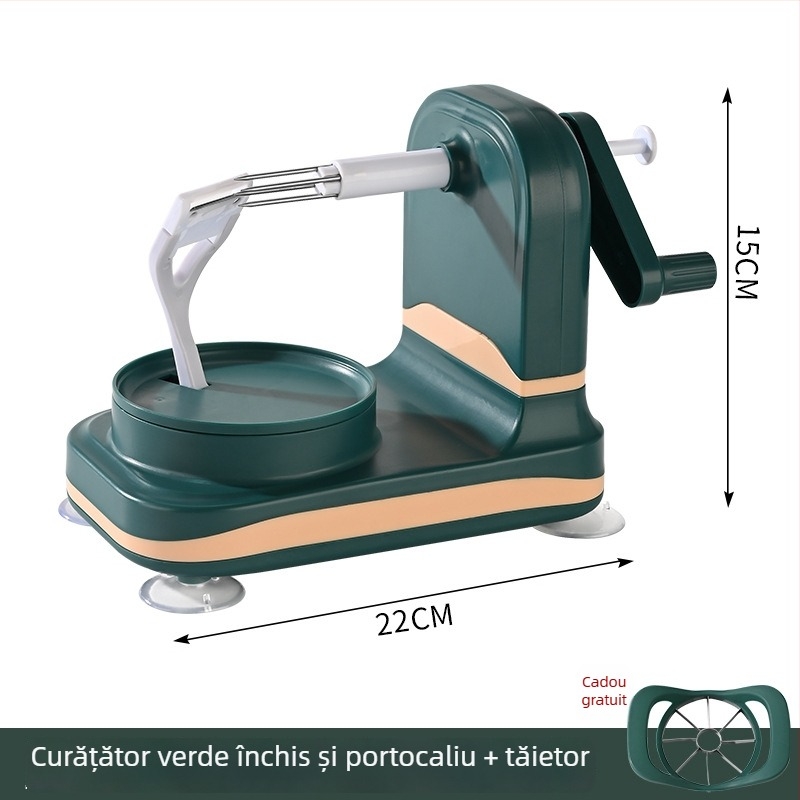 Curățător automat de mere - acționat manual, multifuncțional, construcție din ABS+PP+ Oțel inoxidabil, imprimare logo disponibilă, lansare în 2025