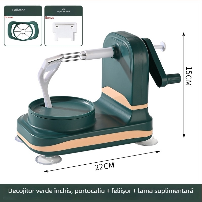 Curățător automat de mere - acționat manual, multifuncțional, construcție din ABS+PP+ Oțel inoxidabil, imprimare logo disponibilă, lansare în 2025