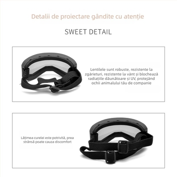 Ochelari pentru câini An Luo Er TPU – protecție oculară, impermeabili, rezistenți la uzură, model 3042