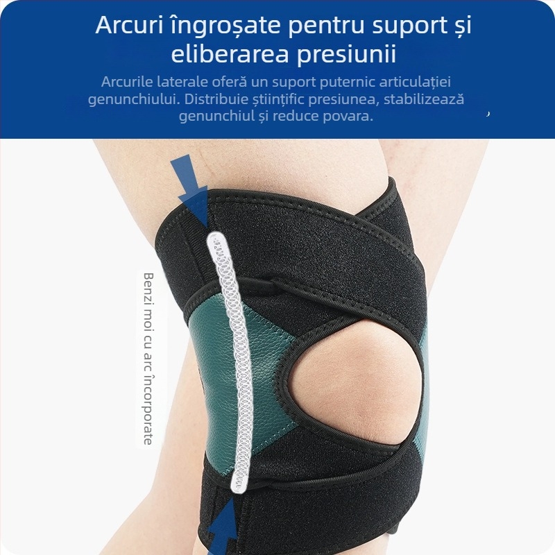 Genunchiere de compresie, respirabile, pentru sport: baschet, alergare, fitness și drumeții; suport pentru articulația genunchiului cu bandă patelară