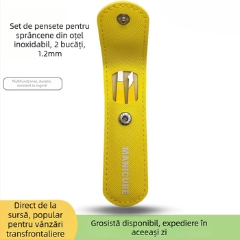Woneng Clește pentru sprânene – set de 4 piese, oțel inoxidabil, cod WN789