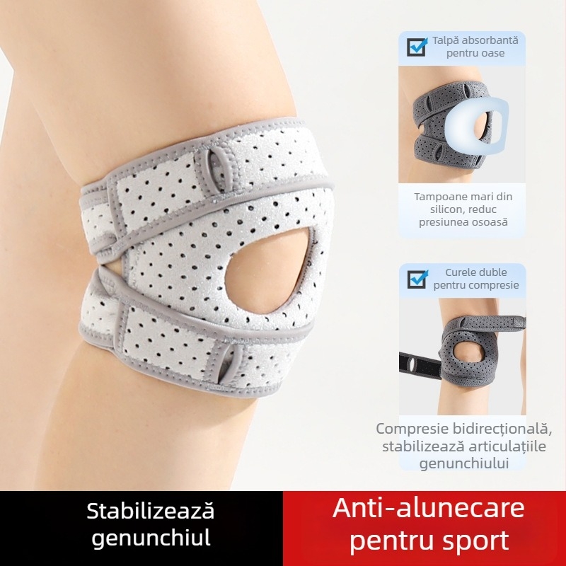 Protecții pentru genunchi cu bandă patelară, pentru drumeții în aer liber, alpinism, alergare și ciclism