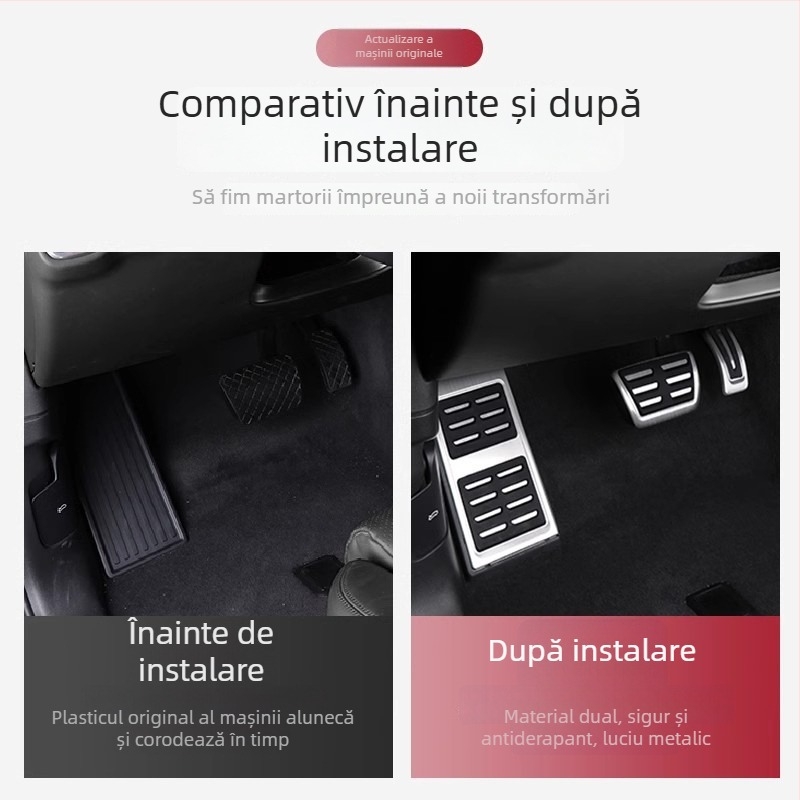 Set pedale accelerație și frână pentru Porsche — aliaj de aluminiu, prelucrare personalizată, model Shenpai-WAP202333