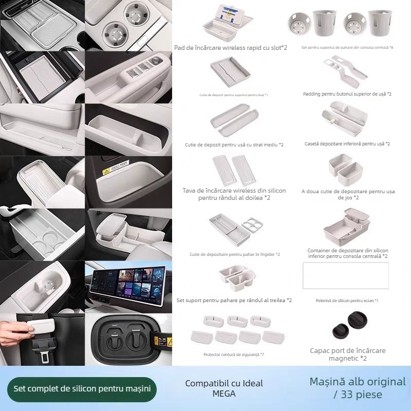 Set covorașe din silicon pentru interiorul mașinii – model Ideal Mega Home/Ultra, material silicon, fără prelucrare sau personalizare, potrivit ca premiu promoțional sau cadou de afaceri