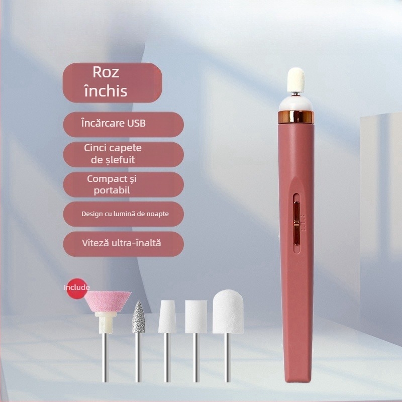 Freza electrică pentru unghii pentru manichiură și pedicure – lustruire, exfoliere și îndepărtarea pielii moarte; Material: plastic; Categorie: unelte de polizare a unghiilor; Brand: How Cute; Conținut net: 70.5