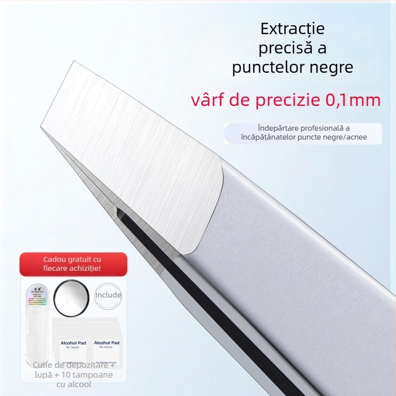 Clește pentru puncte negre și clips pentru sprâncene – Precizie înaltă, ultra-subțire, design fără cusături, instrument de curățare (Brand: Gangya; Importat; Nr. produs: 2; Conținut net: 2)