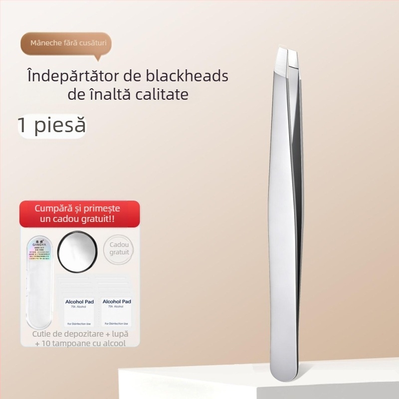Clește pentru puncte negre și clips pentru sprâncene – Precizie înaltă, ultra-subțire, design fără cusături, instrument de curățare (Brand: Gangya; Importat; Nr. produs: 2; Conținut net: 2)