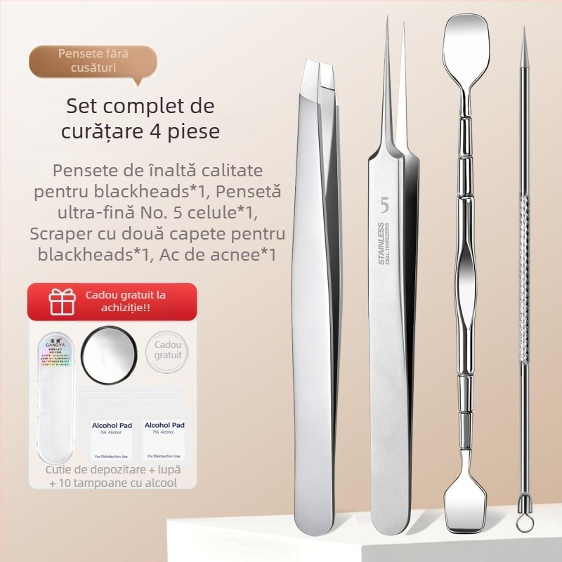 Clește pentru puncte negre și clips pentru sprâncene – Precizie înaltă, ultra-subțire, design fără cusături, instrument de curățare (Brand: Gangya; Importat; Nr. produs: 2; Conținut net: 2)