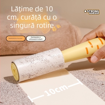 Rulou pentru scame - Cute Cartoon, din plastic, pentru uz casnic, îndepărtează părul de pisică și câine, fără a zgâria hainele
