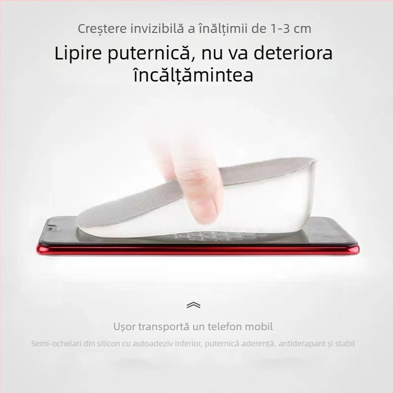 Talpă GEL pentru încălțăminte, partea din spate crește înălțimea, absorbție a șocurilor, unisex adulți, potrivită pentru pantofi sport, piele, casual și din țesături