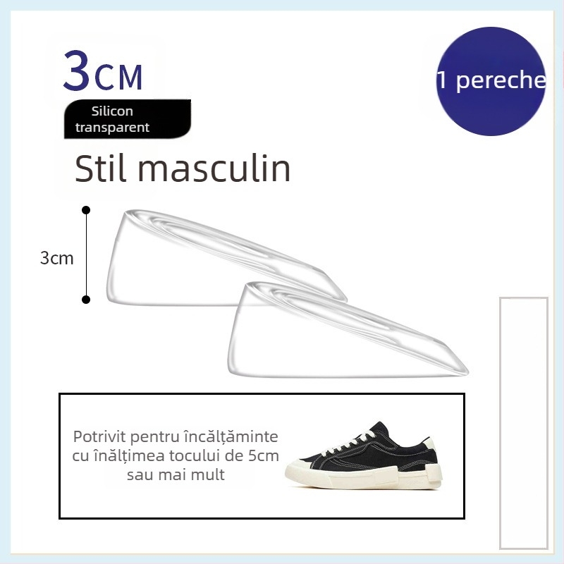 Talpă GEL pentru încălțăminte, partea din spate crește înălțimea, absorbție a șocurilor, unisex adulți, potrivită pentru pantofi sport, piele, casual și din țesături
