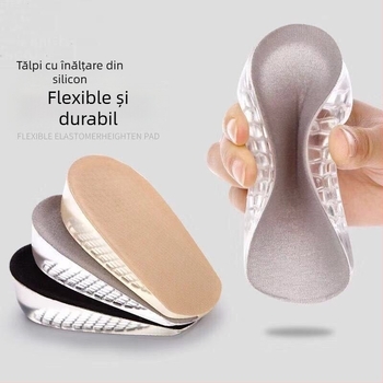 Talpă invizibilă pentru creșterea înălțimii, pentru botine Martin – talpă intermediară PU, căptușeală din pluș artificial scurt, unisex, pentru toate sezoanele