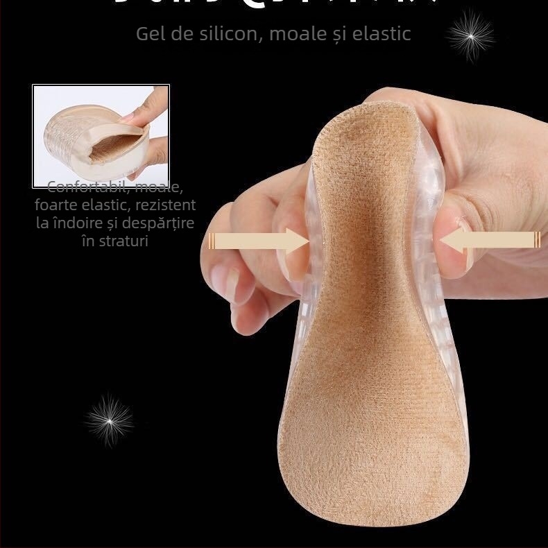 Talpă invizibilă pentru creșterea înălțimii, pentru botine Martin – talpă intermediară PU, căptușeală din pluș artificial scurt, unisex, pentru toate sezoanele