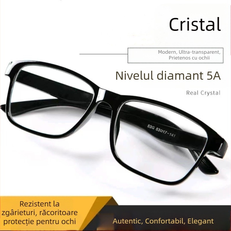 Oche de citit - fără ramă, oval, stil vintage artistic, lentile HD anti-oboseală cu protecție împotriva luminii albastre, pentru adulți, marca Trinocular