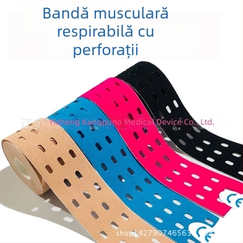 Compano plasture muscular perforat, respirabil, cu bandă elastică pentru fizioterapie