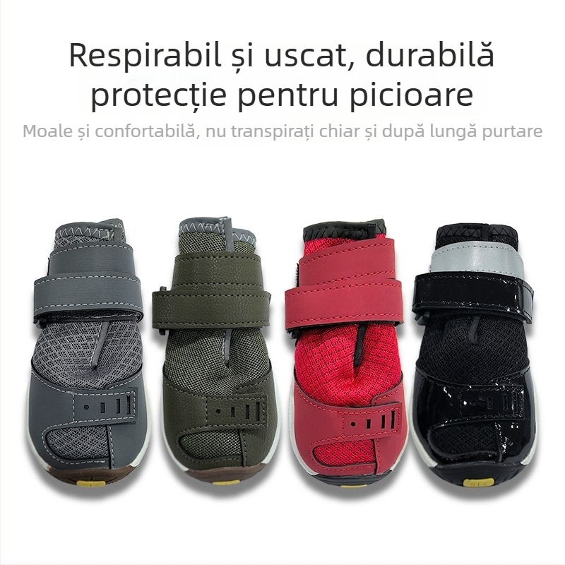 Pantofi de câine pentru activități în aer liber – din cauciuc, impermeabili, anti-alunecare, rezistenți la uzură