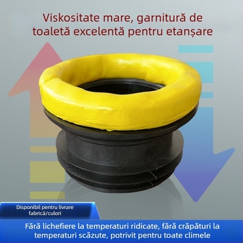 Etanșare pentru flanșa de toaletă – inel gros de cauciuc, anti-miros, etanșare integrată, conectare, stil modern minimalist, serviciu de instalare disponibil