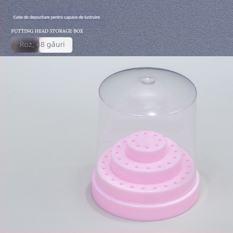 Cutie de depozitare și afișare pentru capete de frezat unghii, 48 găuri, organizator de birou, 0,08 kg, brand A makeup is beautiful
