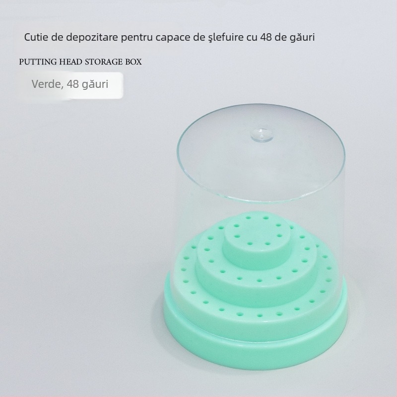 Cutie de depozitare și afișare pentru capete de frezat unghii, 48 găuri, organizator de birou, 0,08 kg, brand A makeup is beautiful