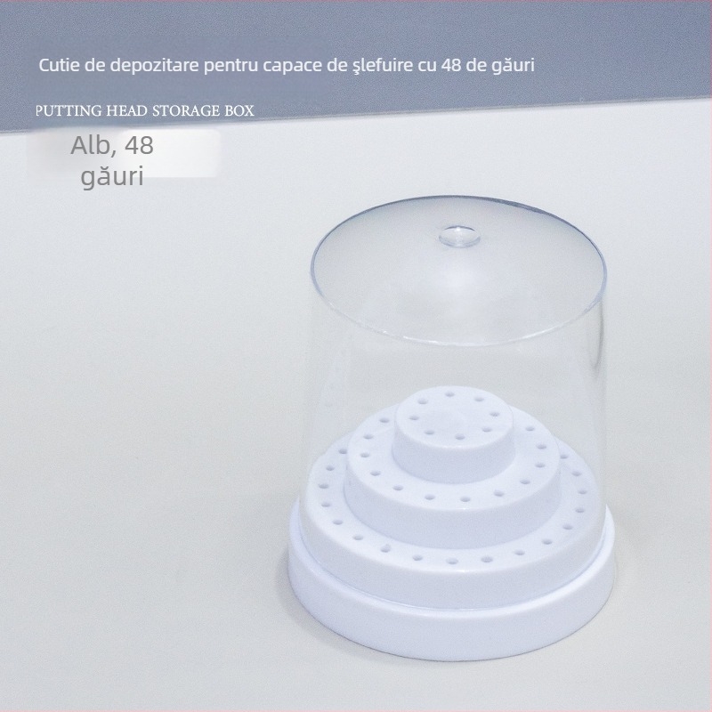 Cutie de depozitare și afișare pentru capete de frezat unghii, 48 găuri, organizator de birou, 0,08 kg, brand A makeup is beautiful