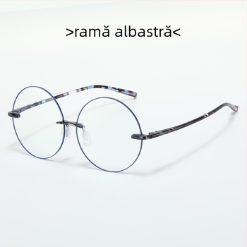 Ochelari de lectură cu protecție împotriva luminii albastre, HD, ramă rotundă, ultra-ușori, stil Arale, pentru femei