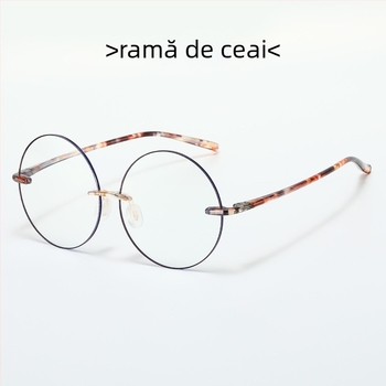 Ochelari de lectură cu protecție împotriva luminii albastre, HD, ramă rotundă, ultra-ușori, stil Arale, pentru femei