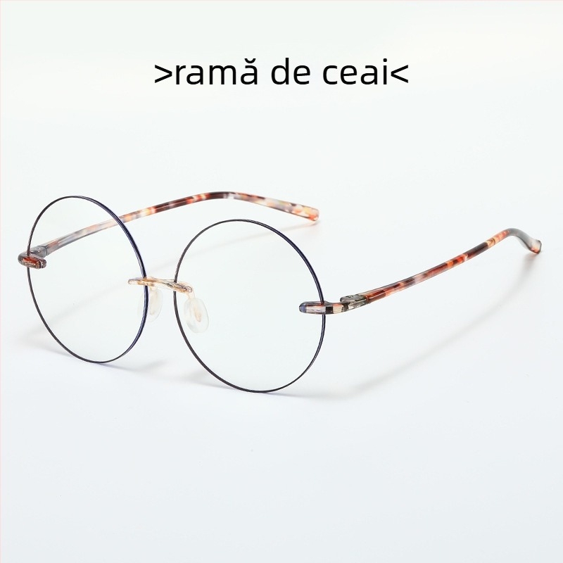 Ochelari de lectură cu protecție împotriva luminii albastre, HD, ramă rotundă, ultra-ușori, stil Arale, pentru femei