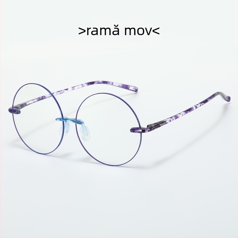 Ochelari de lectură cu protecție împotriva luminii albastre, HD, ramă rotundă, ultra-ușori, stil Arale, pentru femei