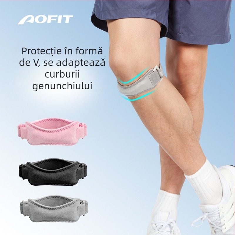 Protecție pentru genunchi cu suport pentru patelă, neopren, respirabil, absorbant de șocuri, pentru alergare în aer liber și fitness