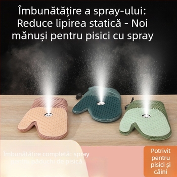 Mănuși pentru îndepărtarea părului de animale – anti-statice, descurcă noduri și masaj, potrivire universală, Material: TPR + țesătură