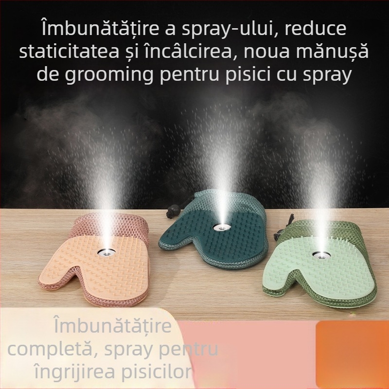 Mănuși pentru îndepărtarea părului de animale – anti-statice, descurcă noduri și masaj, potrivire universală, Material: TPR + țesătură