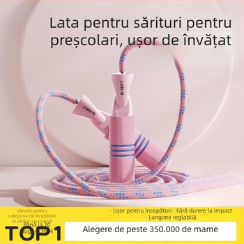 Sfoară de sărit cu fibră împletită – tip obișnuit, pentru elevi din clasa I, vârsta 5 ani, lansare toamnă 2024