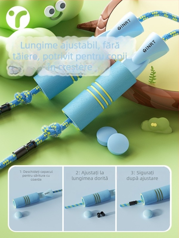 Sfoară de sărit cu fibră împletită – tip obișnuit, pentru elevi din clasa I, vârsta 5 ani, lansare toamnă 2024