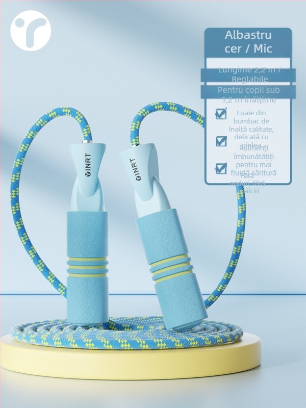 Sfoară de sărit cu fibră împletită – tip obișnuit, pentru elevi din clasa I, vârsta 5 ani, lansare toamnă 2024